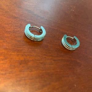 NWOT tiny silver hoop earrings